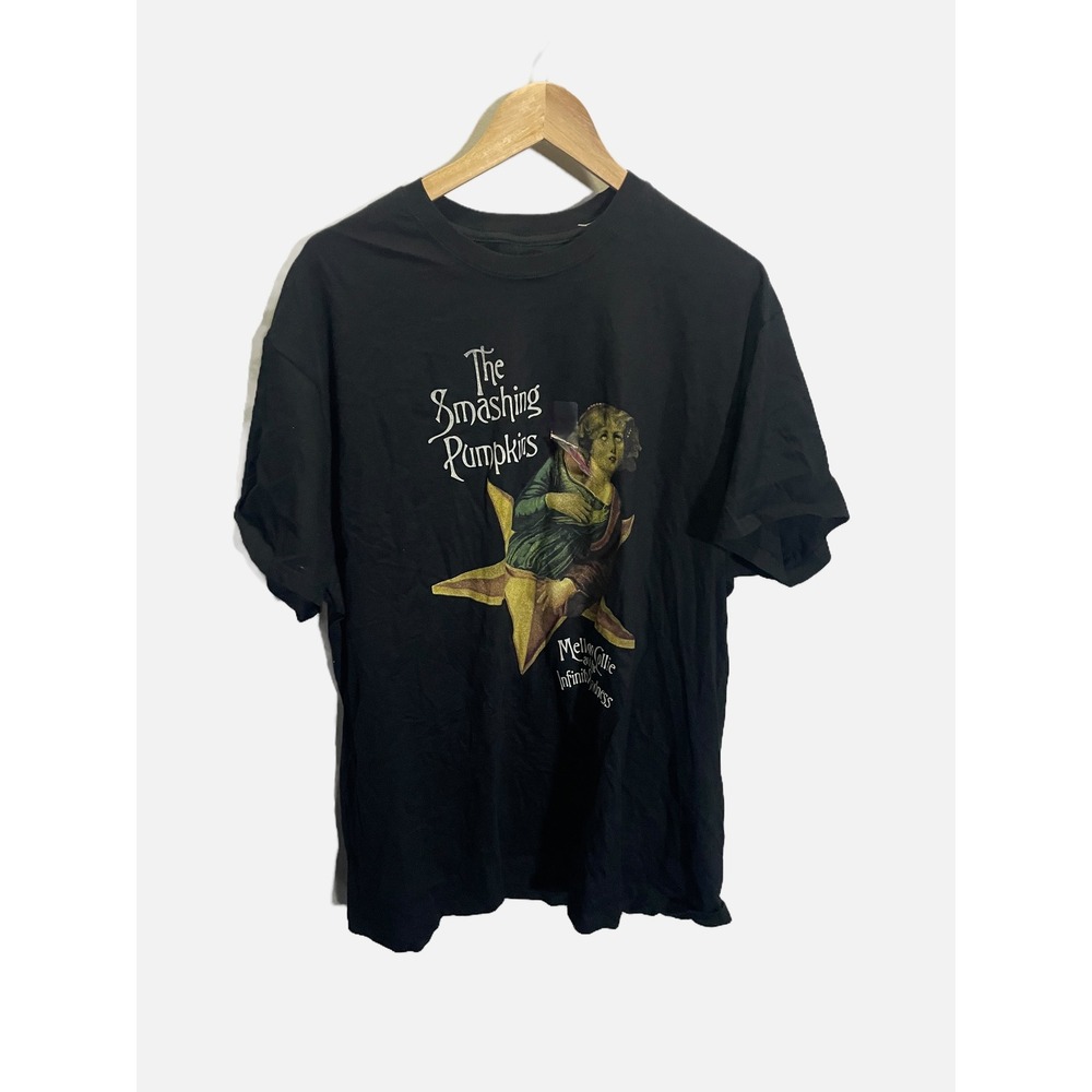 Smashing Pumpkins T-Shirt Women XXL Black Mellon Collie Graphic Band Tee Grunge